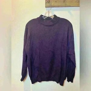 Fiesole 100% fine wool sweater size L purple